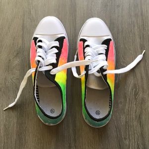 🐙Neon Glow in the Dark Shoes- Handpainted